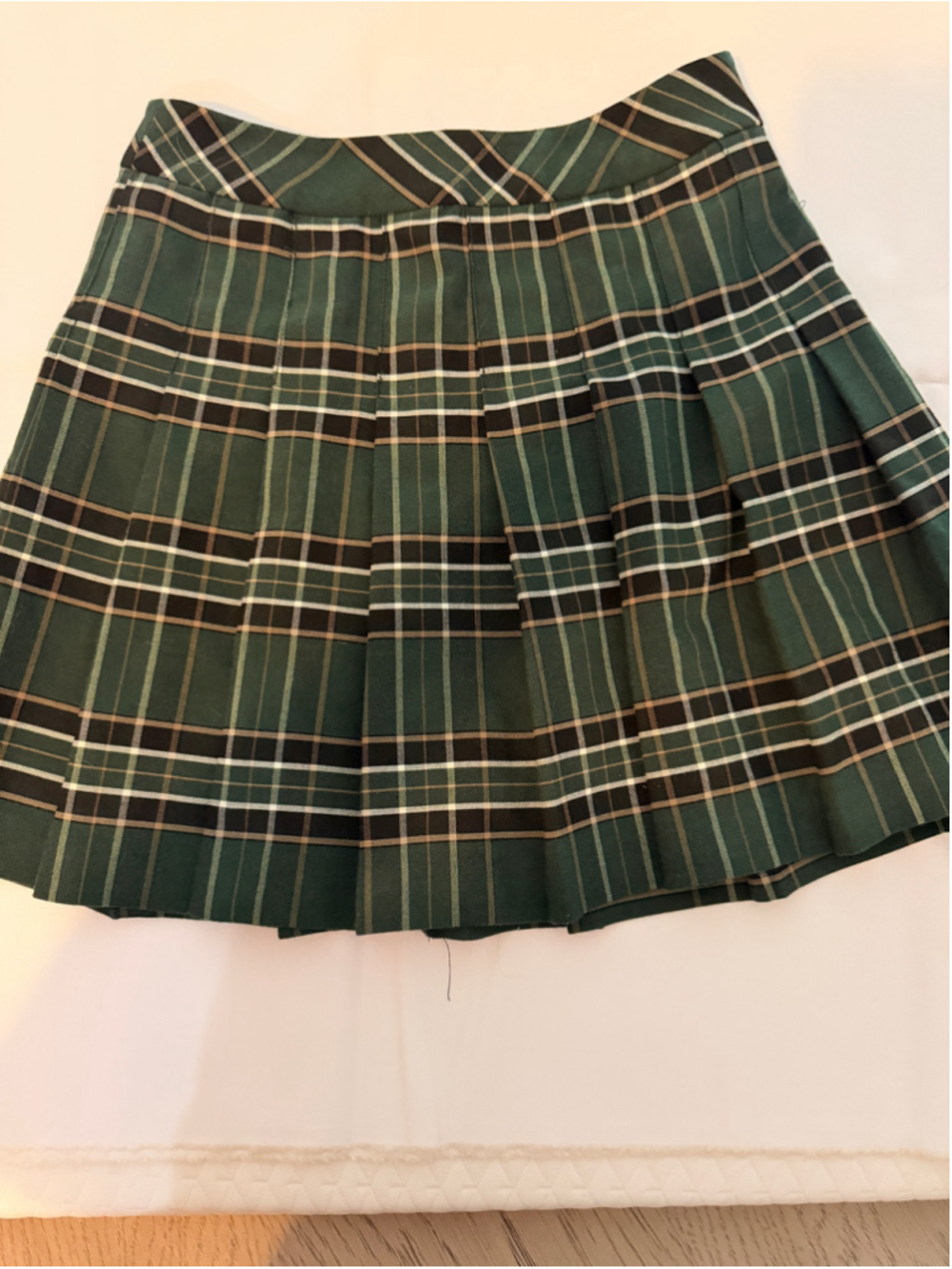 Sunday Best Plaid Skater Skirt Green Black Size 0